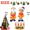 4PCS Xmas Decorations Naughty Santa Ornament Naughty Santa Tree Hanging