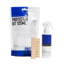 Liquiproof LABS Protector Shoe Care Kit 125. Premium Protector 125ml and a Premium Vegetable Fibre Brush for easy application. For protecting footwear, shoes, sneakers and fashion items