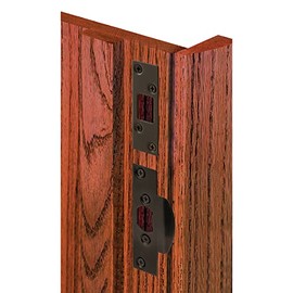 Prime-Line U 11158 Security Reinforcing Strike Kit 1-1/8 x 4-1/4 and 1-1/4 x 3-5/8 In. with Screws Classic Bronze Finish (Single Pack)