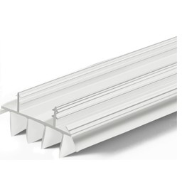 Vinyl Replacement Under Door Seal, Door Bottom with Fins for Exterior Doors, Weather Stripping Door Seal - 36 inches - White