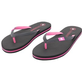 Cressi dal 1946-Flip Flops St Tropez-Eleganti Ciabatte Infradito Donna, Spiaggia Mare Piscina Palestra Tempo Libero, Rapida Asciugatura, Ammortizzanti Soft Antiscivolo-Nero/Fucsia-39/40 EU