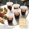 50 Sets Clear Plastic Cups with Lids and Straws, 16oz