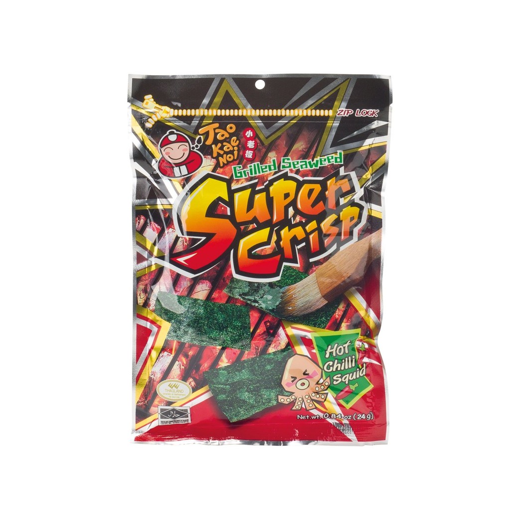 Imported Grilled Seaweed Super Crisp, Hot Chilli Squid, 0.84 Ounce