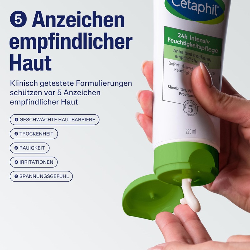 Cetaphil 24h Intensiv-Feuchtigkeitspflege Lotion, 220 ml