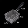 Miecux Stainless Steel Square Fry Basket with Rubber Handle Grip