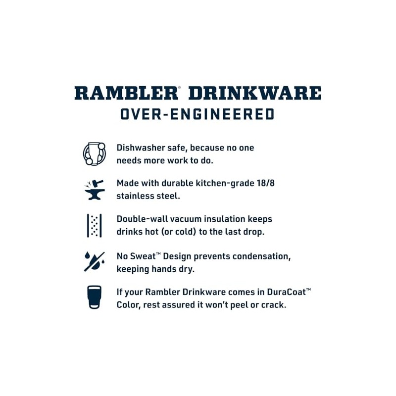 YETI Rambler 18 oz Insulated Bottle with Straw Cap -