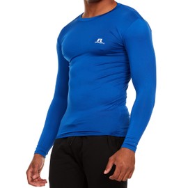 Russell Athletic Men's Long-Sleeve Compression Top Lightweight Compression Shirts for Men Running Athletic Workout, Royal, X-Large