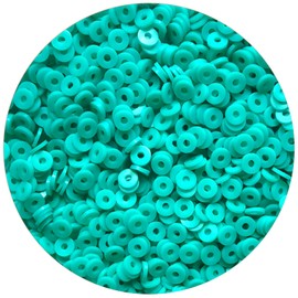2000pcs Lake Blue Clay Beads for Bracelets Making Heishi Polymer Disc Clay Bead Flat Spacer 6mm for Jewelry Earring DIY Crafts