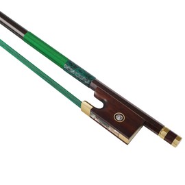 Premium Carbon Fiber Violin Bow 4/4 - Lightweight, Durable, & Stylish with Snakewood Frog & Dyed Horsehair，Colorful Carbon Fiber Violin Bow - Vibrant Design with High-Performance Materials (Green)