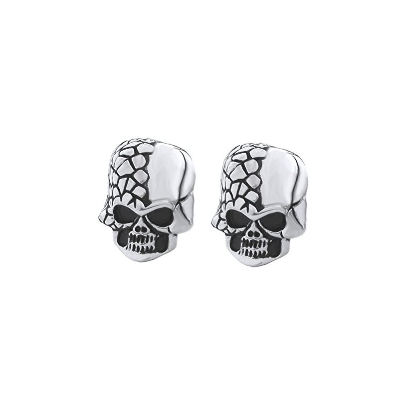 Black Silver Skull and Crossbones Cufflinks Gift Box Incl