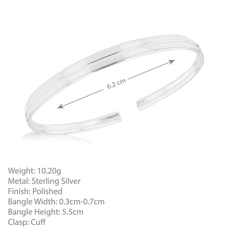 Tuscany Silver Crossover Torque Bangle