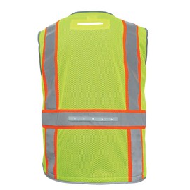 Global Glove GLO-15LED - FrogWear HV - Premium High-Visibility Surveyors LED Safety Vest - X-Large