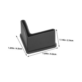 Tofficu 10pcs Non Slip Rubber Leg Caps for Furniture Feet Durable Triangle Iron Covers for Bed Frames Tables Stools Easy Installation Black Floor Protectors