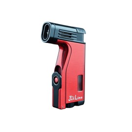 Jetline C-45 Dual Jet Flame Cigar Lighter - RED/Black - Flip Out Punch Cutter