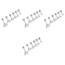 SAFIGLE 24 Pcs Earrings Cartilage Earring Argollas Para Hombre Oreja Navel Machines Ear Ear Ear Studs for Men Earring for Man Earring Studs for Men Stainless Steel Silver