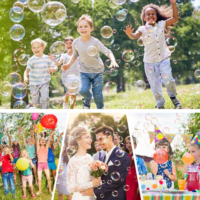 LM.XDBQ 40Pcs Blow Plastic Bubbles Plastic Bubbles Toys Large Bubble
