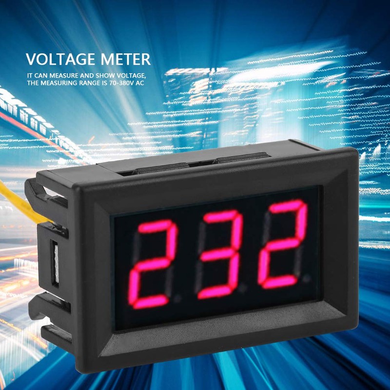 LED Display Digital Voltmeter Voltage Meter 70-380V AC Ammeter 0.36