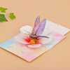 UNIPOP Dragonfly & Flower Pop Up Card, Birthday Card for