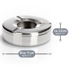 com-four® 3x Ashtray made of stainless steel - Wind ashtray