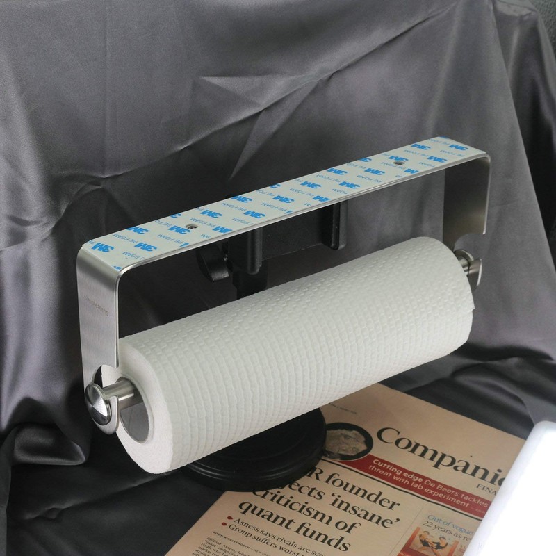 simpletome Kitchen Paper Towels Holder Under Cabinet Adhesive or Drilling