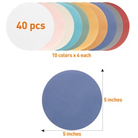MAXECHO 40pcs Multicolor 5 Inches Circle Spot Markers - Carpet Floor Dots for Classroom Decoration, Flexible Seating, Elementary School, Preschool, Kindergarten Supplies