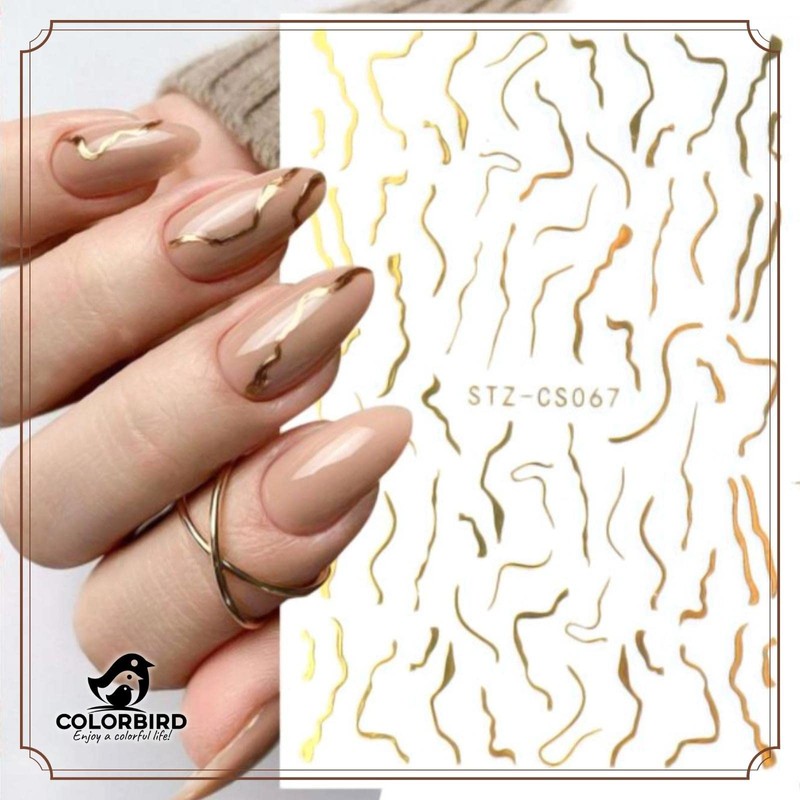 COLORBIRD Nail Stickers Art Cute Art Heart Accent Illustration (STZ-CS63,64,68,67,69)