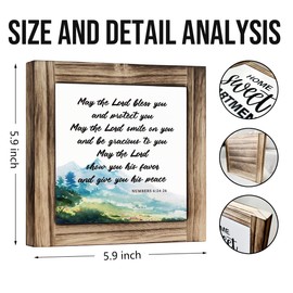 Make the Lord Bless You Sign, Bible Verse Decor, Scripture Decor Art, Christian Wood Sign, Decorative Plaque Box Sign, Religious Home Decor, Farmhouse Wooden Desk Sign, Church Decor Art