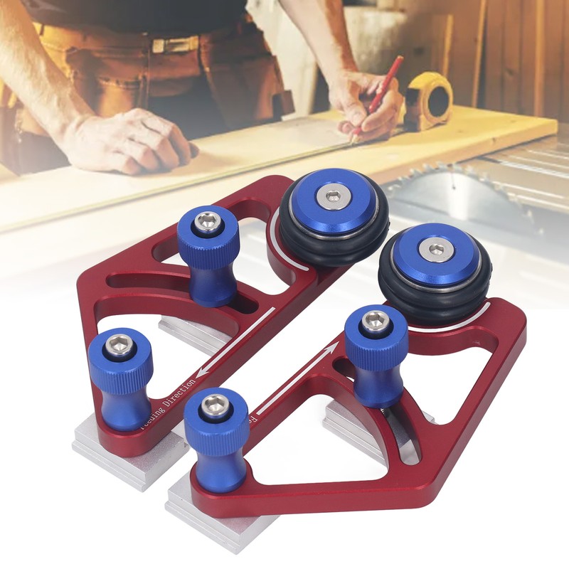 Woodworking Bearing Stock Feeder with Sliding Blocks Table Saw Feed