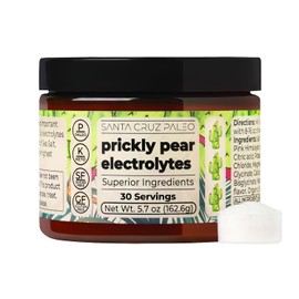 Santa Cruz Paleo Polvo de electrolitos de sal real, tuna, mezcla de bebida hidratante elaborada con sal rosa del Himalaya, sal marina, sin gluten, cetogénica, sin azúcar, paleo, 30 porciones, 1 fras