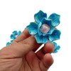 10 PCS 3D Flower Ceramic Tiles,1.6" Handmade Procelain Ceramic Flowers