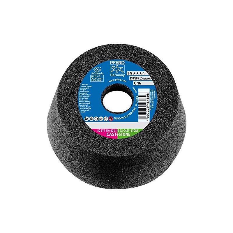 Pferd 50ETT110C16Q Cup Wheel, Black