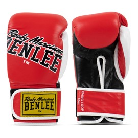 Benlee Boxing Gloves Leather Bang Loop 12 oz Red/Black