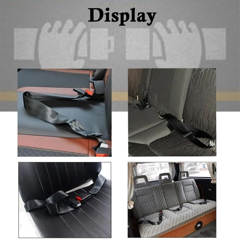 2 Pack Universal Seat Belt,2 Point Safety Seat Belts, Adjustable