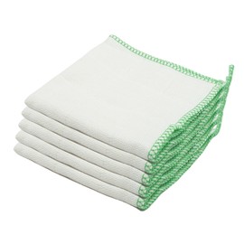 THKO 5PCS Dish Cloths for Washing Up, Cotton Kitchen Cloths White Cleaning Cloths Super Absorbent Double Layered Cleaning Cloths for Home and Kitchen