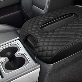 DEYTOP Center Console Cover for Chevy Silverado & Sierra 2014-2018 Accessories Console Armrest Cover for Chevy Tahoe Yukon 2015-2019 Car Cushion Protector Pad (Black, 14-18 Full Floor Console)
