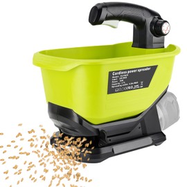 WaxPar Cordless Grass Seed Spreader Compatible with Ryobi 18V Lithium NiCd NiMh Battery,Fertilizer Spreader Available Year-Round Handheld Spreader for Seed, Fertilizer, Salt, Ice Melt (Tool only)