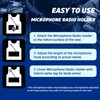 Terixe 2 Pack Mic Clips for Law Enforcement, Black Radio