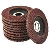 EETools Pack of 10 Flap Grinding Disc 115mm 120 Grit Abrasive Sanding Flap Wheel for Angle Grinders (120 Grit)