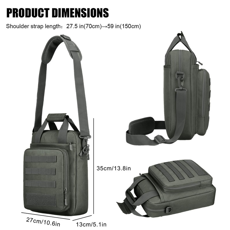 ZHIERNA Tactical Messenger Bag, Tactical Briefcase for Men Tactical Laptop