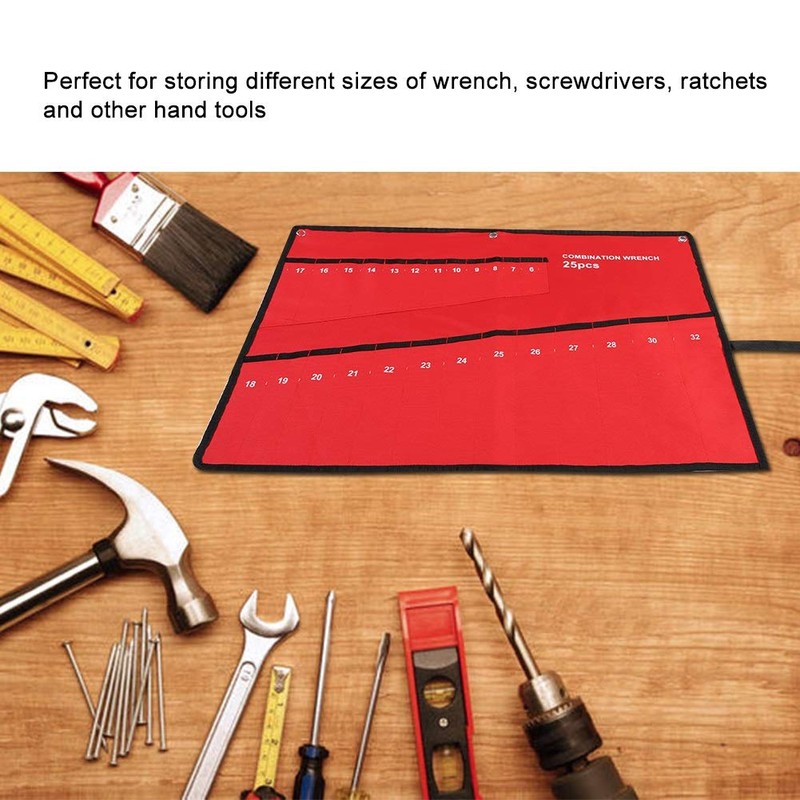 Nikou Wrench Roll, Roll Up Tools Bag Multi-Pocket Travel Pouch