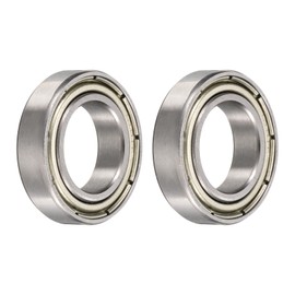 uxcell 2pcs 6801ZZ Bearing 12x21x5mm, Chrome Steel Double Shielded Precision Bearing, Lubricated Deep Groove Ball Bearings, P6 (ABEC 3)