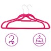 YAFF 50 pcs Clothes Hanger Set Anti-Slip Pink Velvet