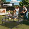 Giantex Picnic Table Bench Set for 4-8 People, 34" Outdoor