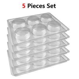 Oreo Cookie Chocolate Mold Plain Chocolate Covered Cookie Mold, Pack of 5, 6 Cylinders Each, Mold for Chocolate Covered Oreos,Candy, Cookies,Soap.