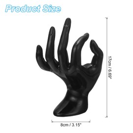 PATIKIL Hand Ring Holder, Hand Jewelry Holder Ring Display Stand Jewelry Display Base for Bracelet Holder Room Decorative, Black