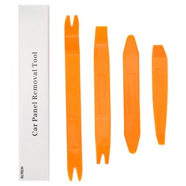 KLTECH 4Pcs Auto Door Clip Panel Trim Removal Tool Kits Thick Plastic Car Tools for Car Dash Radio Audio Installer Pry Tool with Paper Box