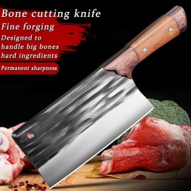 Xiaotianlai Heavy duty Meat cleaver Hand forged slicing knife commercial sharp kitchen knife