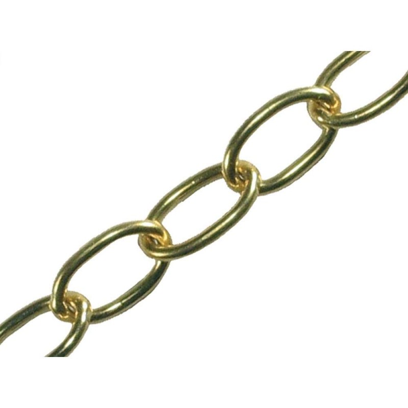 Faithfull 1.8mm 10m Polished Brass Oval Chain