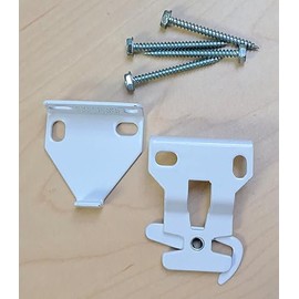 Rollease Installation Brackets for R Series and Skyline Clutch. Roller Shades (White R3-R8, 1.5" Projection)
