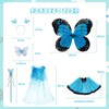 WILDPARTY Fairy Costume Kids Set, Butterfly Wings Tutu Hair Clips